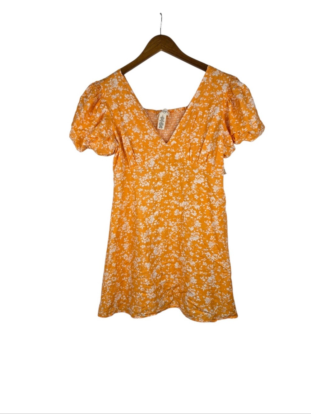 Jessica Simpson Floral Babydoll Mini. Dress Puff‎ Sleeve Cottagecore Boho Size L